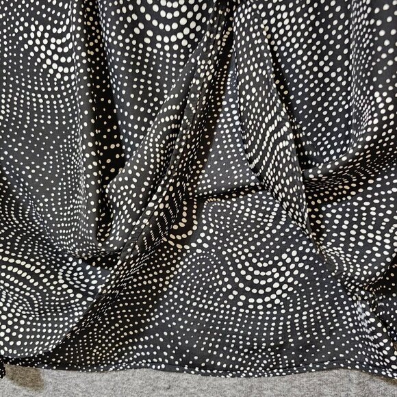 Premise Blouse Woman Size 3X Black White Polka Dot Balloon Sleeve‎ Pullover Top - Picture 7 of 16